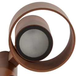 Lucande LED-Wegelampe Elune, braun, Sensor, IP44, Höhe 77 cm