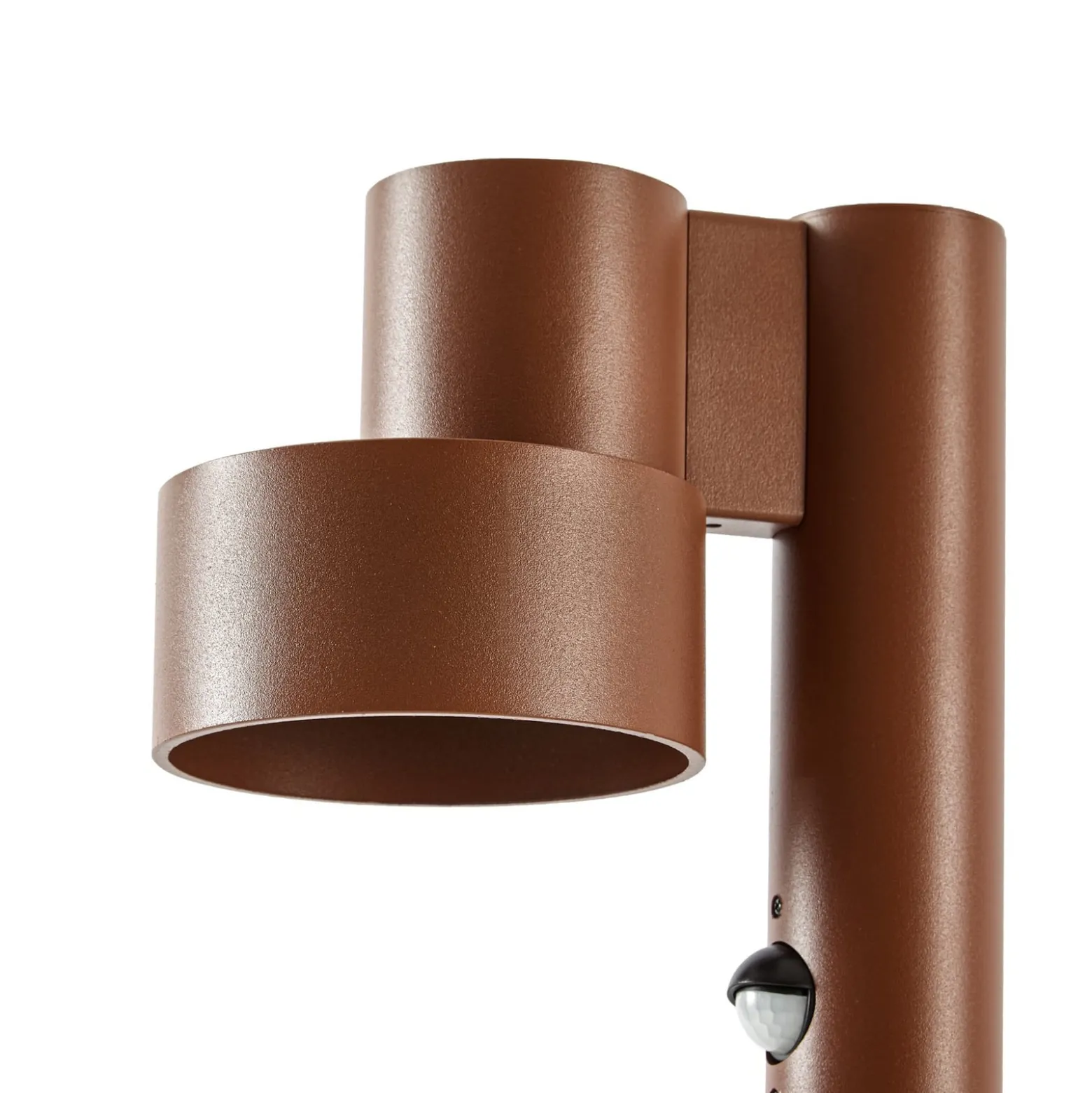 Lucande LED-Wegelampe Elune, braun, Sensor, IP44, Höhe 77 cm