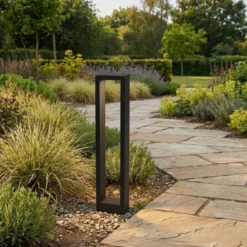 Lucande LED-Wegelampe Jupp, 60 cm, anthrazit, Metall, IP54