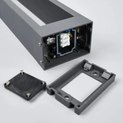 Lucande LED-Wegelampe Jupp, 90 cm, anthrazit, Metall, IP54