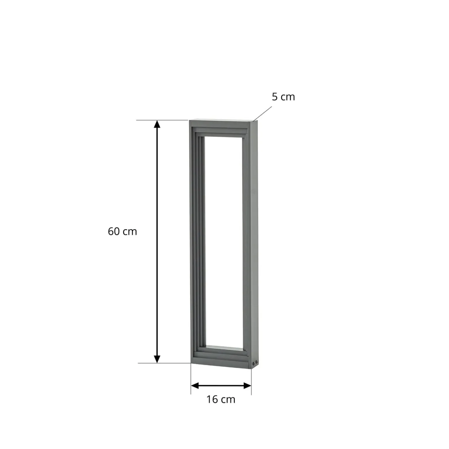 Lucande LED-Wegeleuchte Ashkan, Höhe 60 cm, anthrazit, IP65