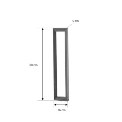 Lucande LED-Wegeleuchte Ashkan, Höhe 80 cm, anthrazit, IP65