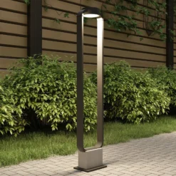 Lucande LED-Wegeleuchte Belna, 100cm, anthrazit, Beton, IP65