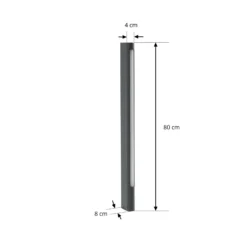 Lucande LED-Wegeleuchte Celiora, 80 cm, anthrazit, 3.000 K