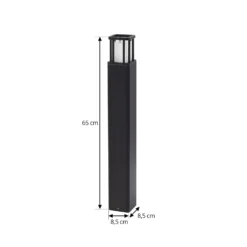 Lucande LED-Wegeleuchte Dakil, schwarz, Aluminium