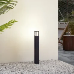 Lucande LED-Wegeleuchte Dakil, schwarz, Aluminium