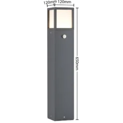 Lucande LED-Wegeleuchte Dewari, Bewegungsmelder, 65 cm, IP54