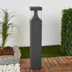 Lucande LED-Wegeleuchte Egon, Höhe 65 cm, grafitgrau, IP54