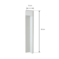 Lucande LED-Wegeleuchte Kaholo, hellgrau, 90 cm, IP44