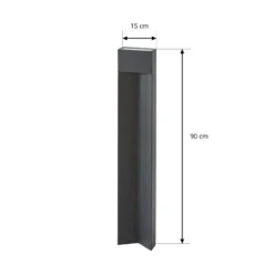 Lucande LED-Wegeleuchte Kaholo, schwarz matt, 90 cm, IP44