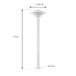 Lucande LED-Wegeleuchte Montaro, 110 cm, weiß, IP54