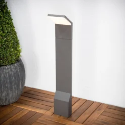 Lucande LED-Wegeleuchte Nevio, 60 cm, anthrazit, Metall