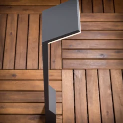 Lucande LED-Wegeleuchte Nevio, 60 cm, anthrazit, Metall