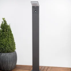Lucande LED-Wegeleuchte Nevio, Sensor, 100cm, anthrazit