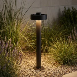 Lucande LED-Wegeleuchte Nirella, 60 cm, schwarz, CCT, IP65