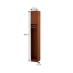 Lucande LED-Wegeleuchte Oxido, rostfarben, Höhe 80 cm, IP44