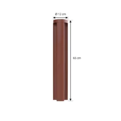 Lucande LED-Wegeleuchte Raiku, rostfarben, Aluminium, 65 cm