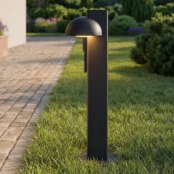 Lucande LED-Wegeleuchte Velira, schwarz, 77 cm, 1-flg., IP44
