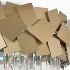 Lucande Miraia Kristall-Deckenleuchte, gold