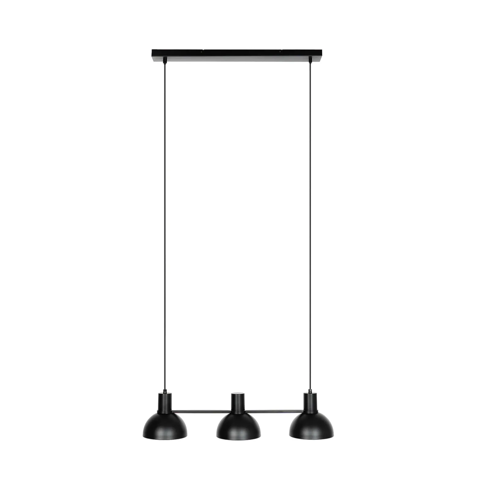 Lucande Mostrid Hängelampe, schwarz, dreiflammig