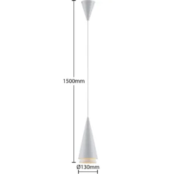 Lucande Naoh Hängeleuchte, einflammig, weiß