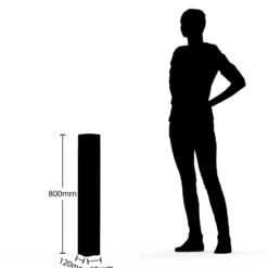Lucande Obuna Wegeleuchte, Höhe 80 cm