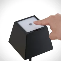Lucande Patini LED-Tischlampe für außen, schwarz