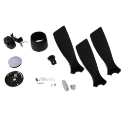 Lucande Smart LED-Deckenventilator Moneno, schwarz, DC, Tuya