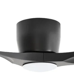 Lucande Smart LED-Deckenventilator Moneno, schwarz, DC, Tuya