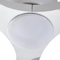 Lucande Smart LED-Deckenventilator Moneno, silber, DC, Tuya
