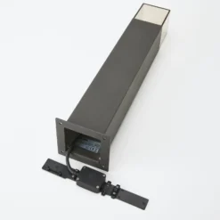 Lucande Sockelleuchte Keke, Höhe 50 cm, anthrazit, Aluminium
