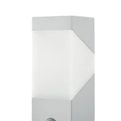 Lucande Sockelleuchte Kiran, 60 cm, Sensor, hellgrau, IP44