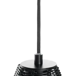 Lucande Tinko Käfig-Pendelleuchte, schwarz, 25 cm