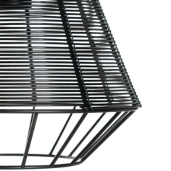 Lucande Tinko Käfig-Pendelleuchte, schwarz, 25 cm