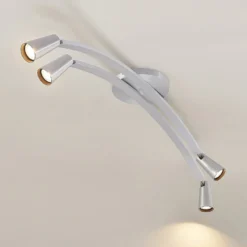 Lucande Velanoris Deckenlampe, 4-fl. alu gebürstet