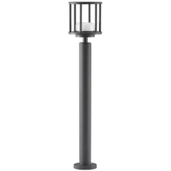 Lucande Wegelampe Berenike, 85 cm, dunkelgrau, Metall, GX53