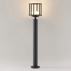 Lucande Wegelampe Berenike, 85 cm, dunkelgrau, Metall, GX53