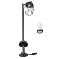 Lucande Wegeleuchte Chandan, 100 cm, schwarz, Aluminium