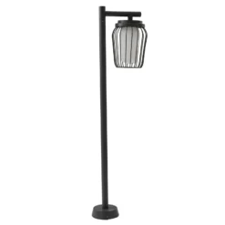 Lucande Wegeleuchte Chandan, 100 cm, schwarz, Aluminium