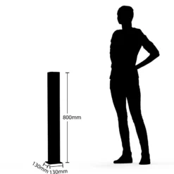 Lucande Wegeleuchte Fiola, 80 cm, anthrazit, IP54