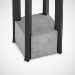 Lucande Wegeleuchte Kalisa, E27, IP44, 70 cm, grau, Metall