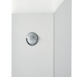 Lucande Wegeleuchte Kiran 100 cm, Sensor, hellgrau, IP44