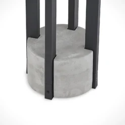 Lucande Wegeleuchte Overa, grau, Metall, 68 cm, IP44, E27