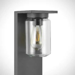 Lucande Wegeleuchte Semka, 65 cm, anthrazit, Glas, Aluminium