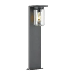 Lucande Wegeleuchte Semka, 65 cm, anthrazit, Glas, Aluminium