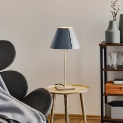 Luceplan Costanzina Tischleuchte alu, betongrau
