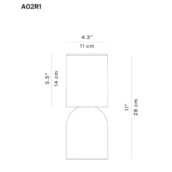 Luceplan Nui Mini Tischlampe mit Akku IP54, greige