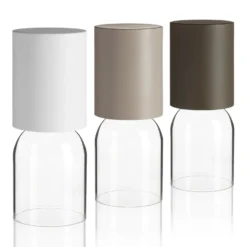 Luceplan Nui Mini Tischlampe mit Akku IP54, greige