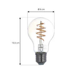 LUUMR LED-Leuchtmittel, E27 A60 4,9W, smart, klar, amber