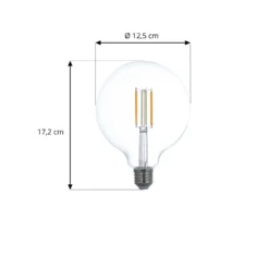 LUUMR LED-Leuchtmittel, E27 G125 7W, klar, smart